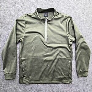 Balance Collection Outdoor Men's L Green 1/4 Zip Mock Neck Pullover Pockets